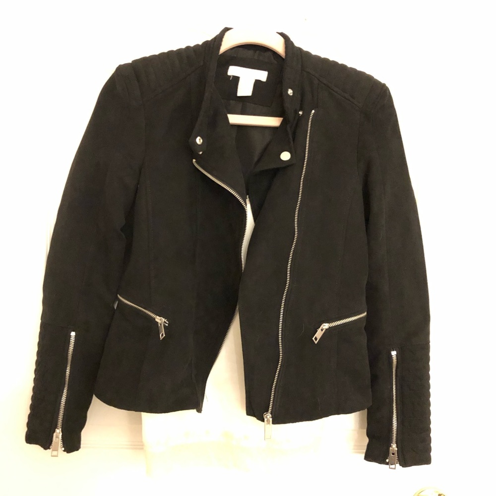 Suede-like Moto jacket